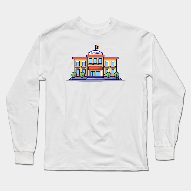 School Building Long Sleeve T-Shirt by Catalyst Labs